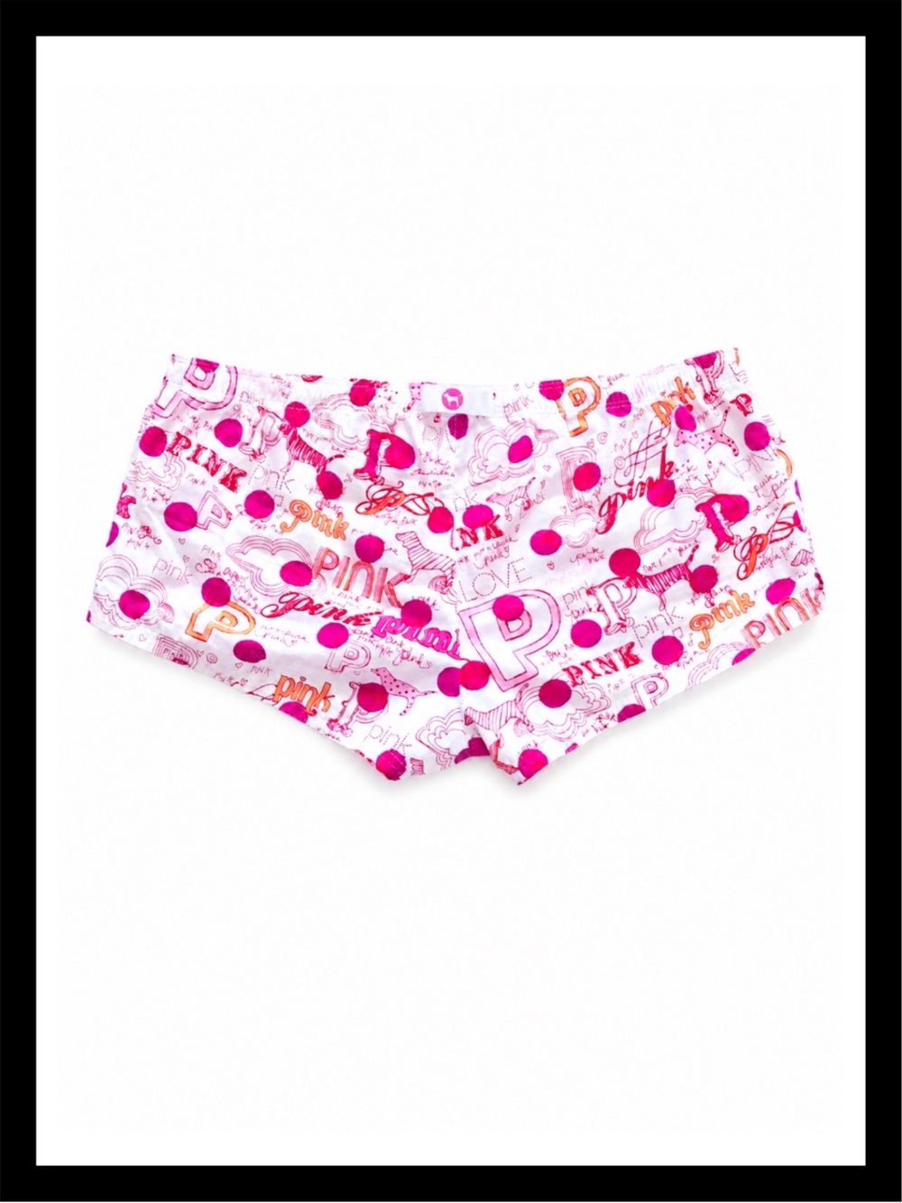 💕ⓅⒾⓃⓀ ⓋⓈ VHTF/RARE/VINTAGE Graffiti/Polka Dot/ Dog Lounge Shorts ✨NWOT✨💕